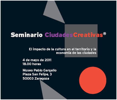 Seminario con motivo de la presentación del libro Ciudades Creativas. 4 de mayo. 18-19,30 h.