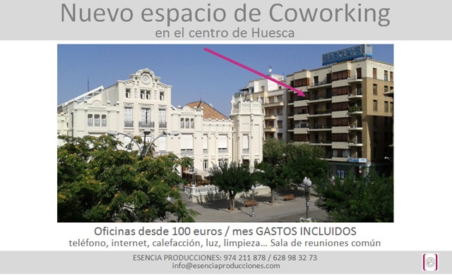 Nuevo espacio COWORKING en el centro de Huesca