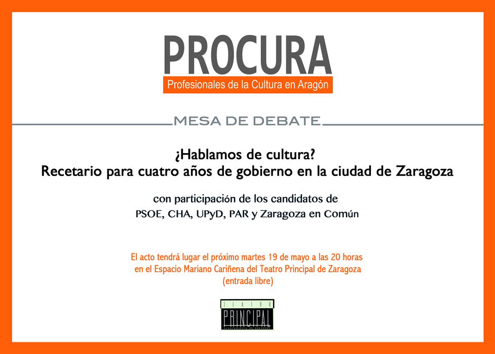 Mesa de debate: ¿Hablamos de cultura? Recetario para cuatro años de gobierno en la ciudad de Zaragoza